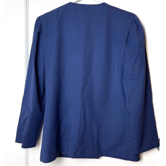 Vintage ESCADA 100% WOOL BLUE BLAZER , Sailor vibe - Picture 4 of 9